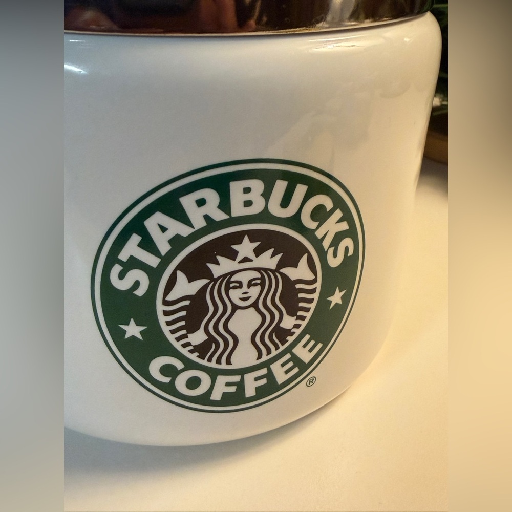 Starbucks White and Green Canister - Picture 4 of 15